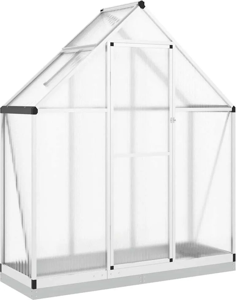 vidaXL Sere cu cadru de bază, argintiu, 169x58x202 cm, aluminiu