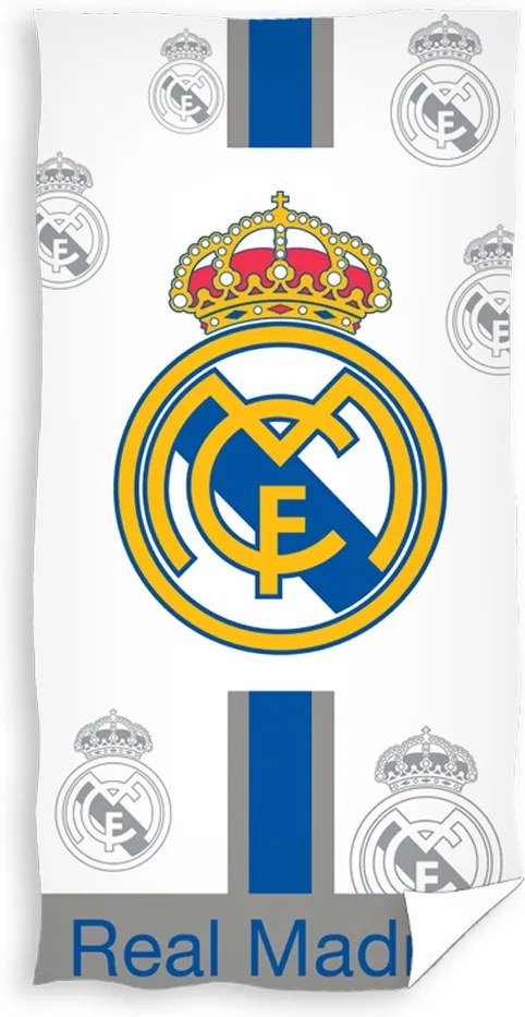 Prosop Real Madrid Plateado, 75 x 150 cm