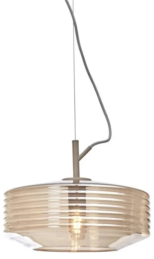 Lustra/Pendul design decorativ Verona ribbed, amber