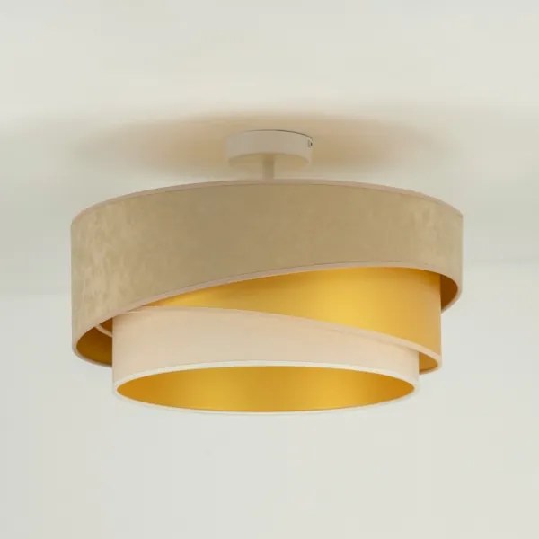 Lustră aplicată Duolla KOBO 1xE27/15W/230V d. 45 cm bej/auriu/crem