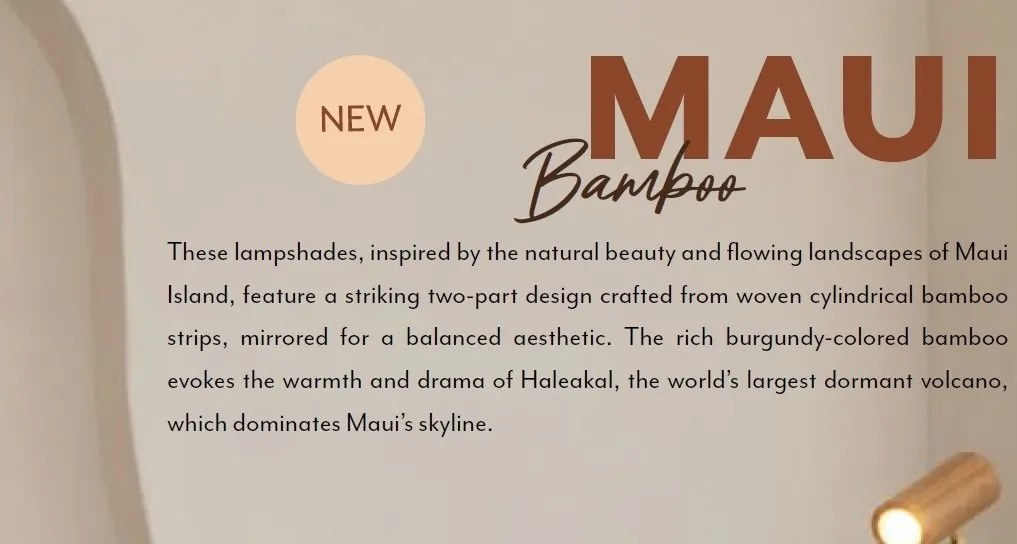 Plafoniera Eco, Bambus, Maui visiniu, S
