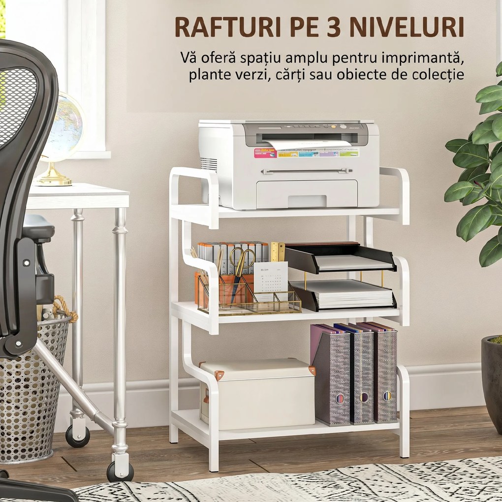 HOMCOM Rafturi de Depozitare cu 3 Niveluri, Rafturi Metalice | Aosom Romania
