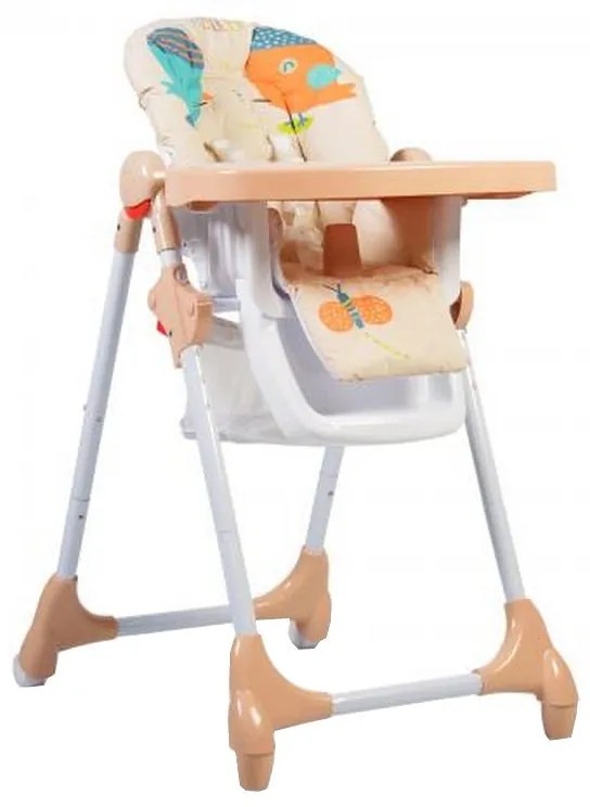 Scaun de masa premium pentru copii si bebe NOVOKIDS™ Kimchi Baby, 6 trepte de inaltime,Pliabil , Centura de siguranta 5 puncte, Spatar reglabil in 3
