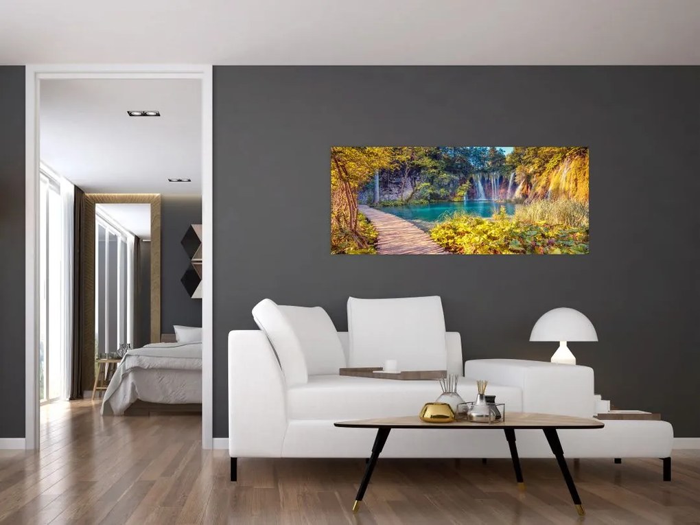 Tablou - Lacurile Plitvice, Croația (120x50 cm)
