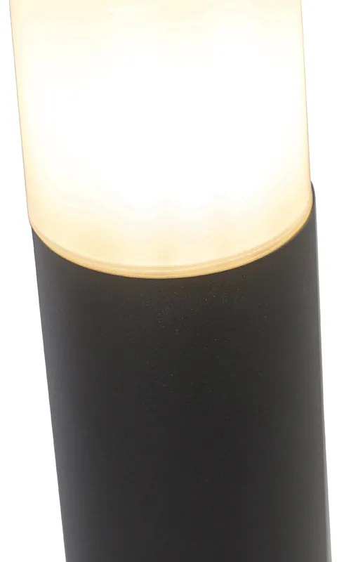 Lampă de exterior neagră cu abajur opal alb 50 cm - Odense