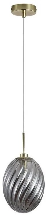 Pendul sticla fumurie Whirl