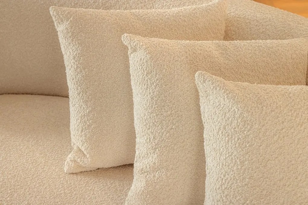 Canapea semicirculara, Tesatura Boucle, Bej, ATELIER 230cm, A-46546 VC