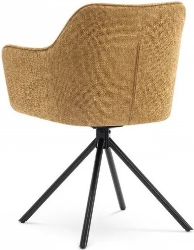 Set de 2 scaune pivotante Verona, galben mustar