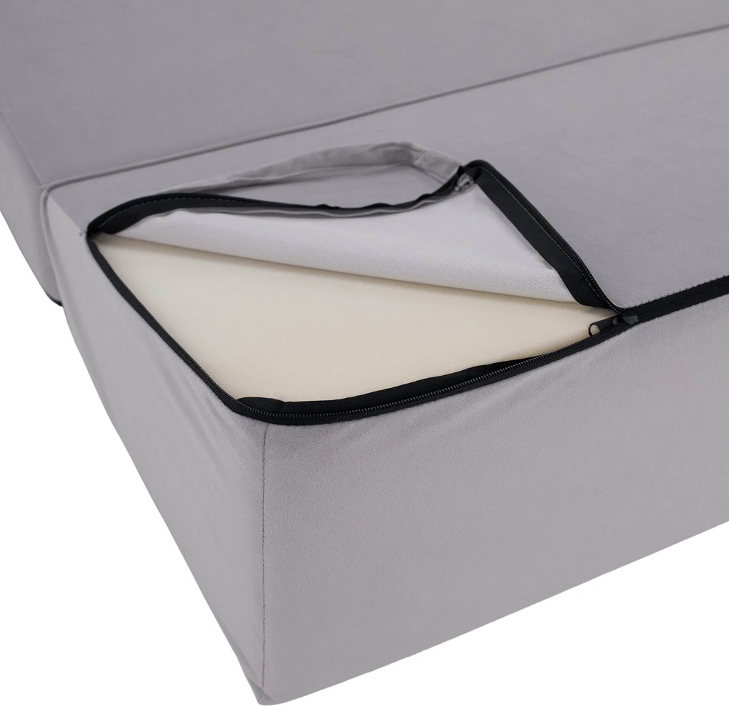 Saltea/scaun pliabil, 2 in 1, gri deschis, VEDIS