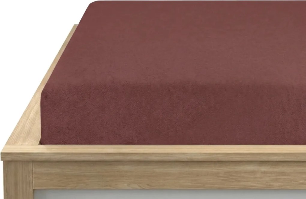 Cearsaf frote POLY maro inchis 90 x 200 cm