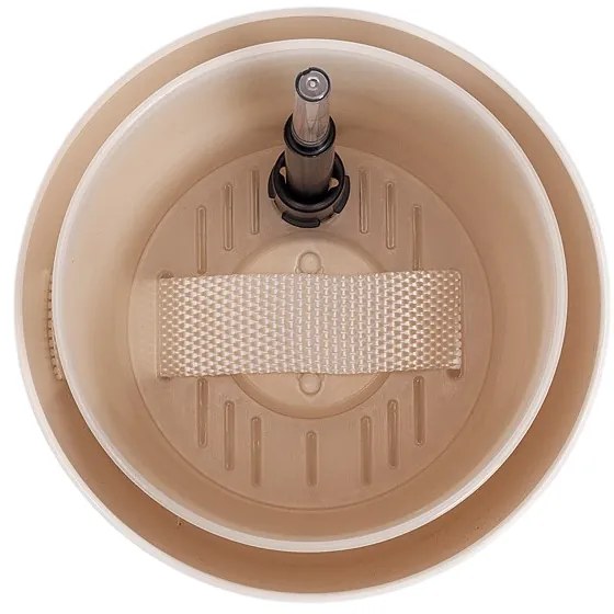 Ghiveci cu auto-irigare Plastia Tolita, bej, diam. 19 cm, diam. 19 cm