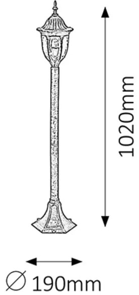 Rabalux 8375 - Iluminat exterior MILANO 1xE27/60W/230V