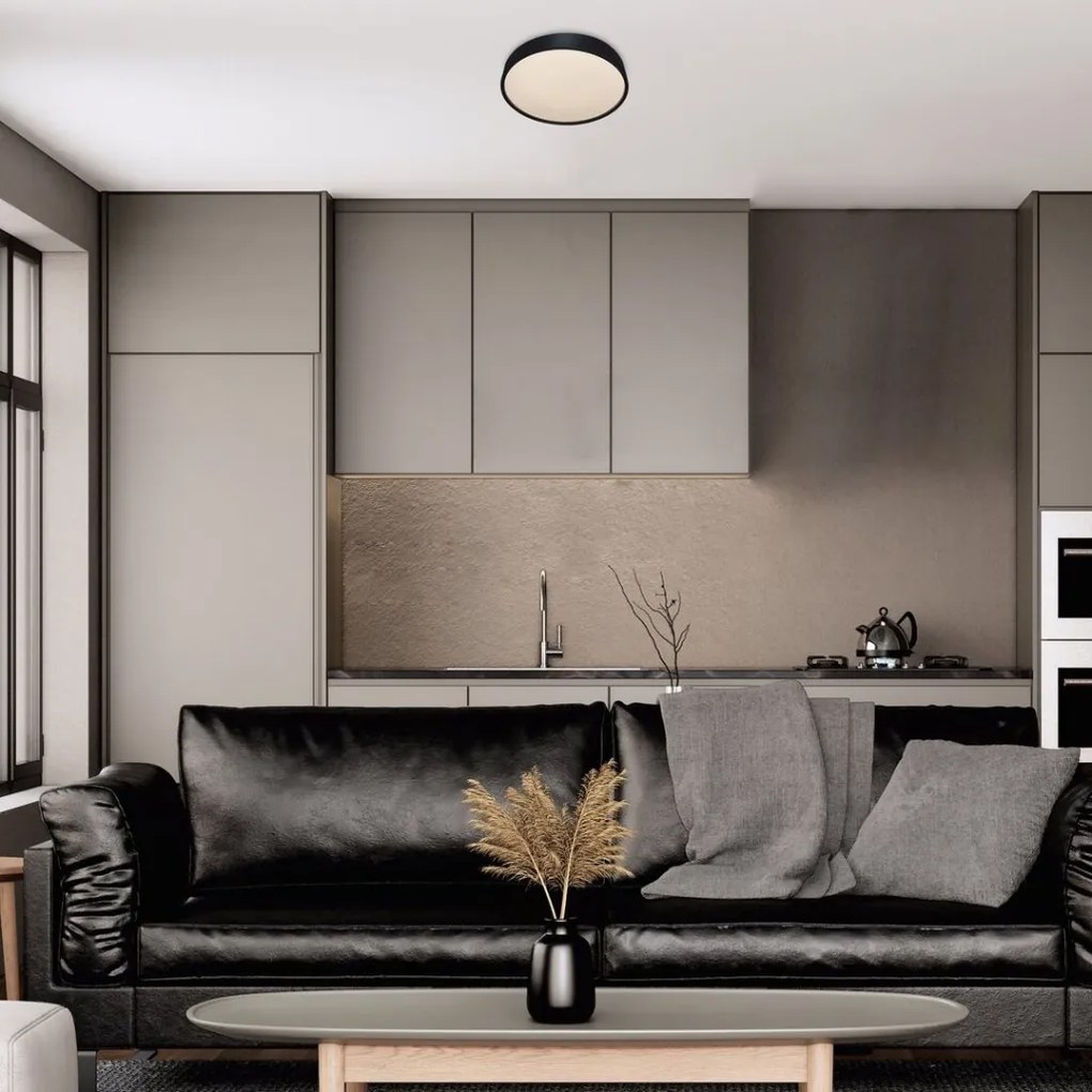 Plafoniera LED design modern Larcia IP44 negru, alb