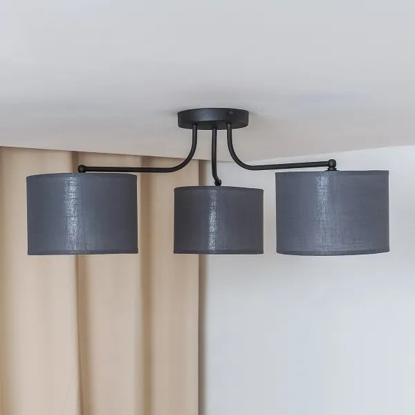 Lustră aplicată ALBA 3xE27/15W/230V gri