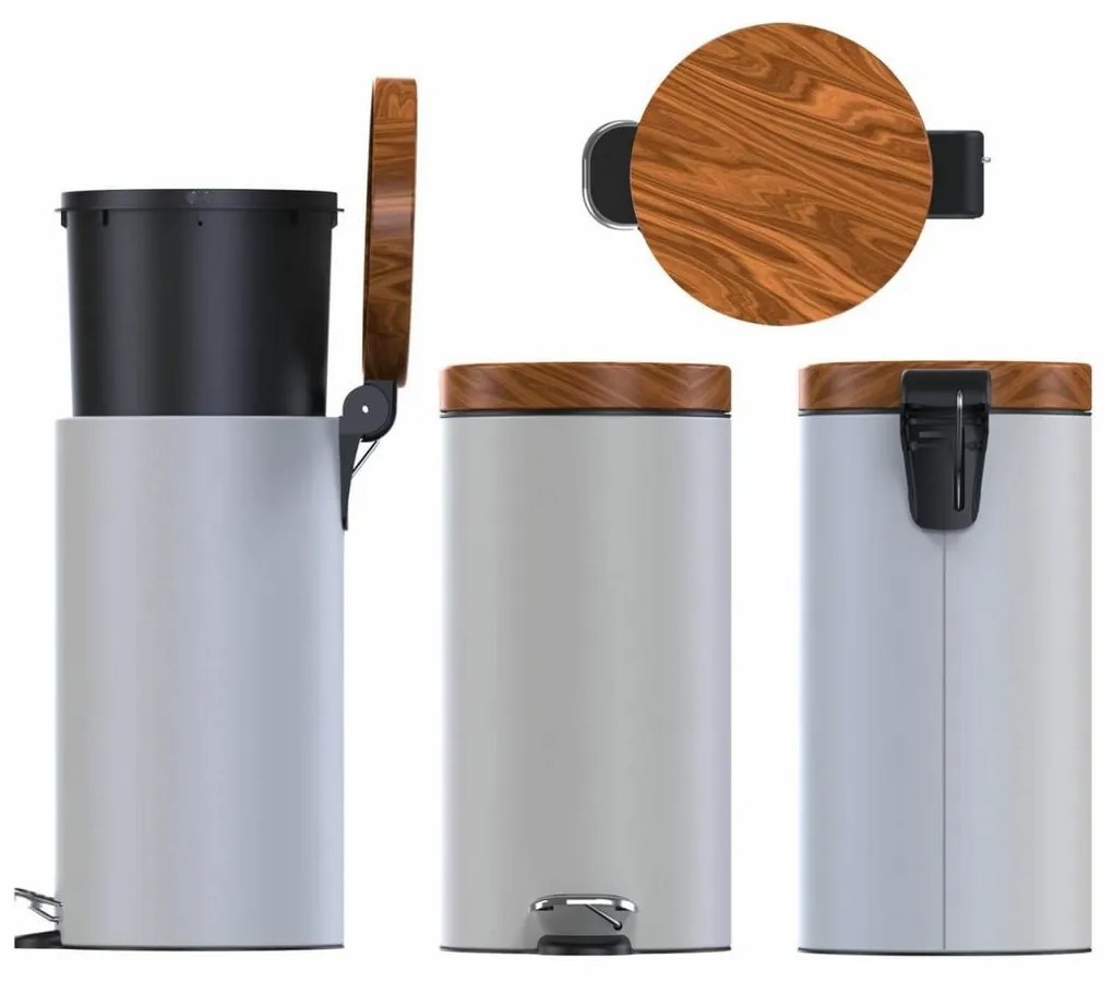 Alda Coș cu pedale Sherwood Freedom Fresh 30 l,alb, 30 l
