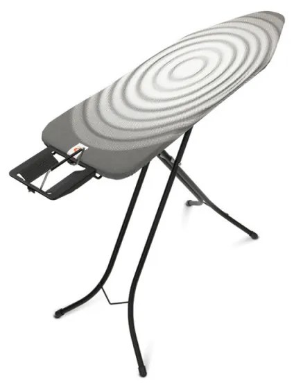 Masa de calcat Brabantia B 1003339, 124x38 cm, 7 pozitii de reglare, Suport fier de calcat, Gri inchis/Alb