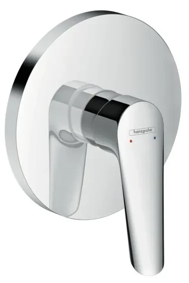 Baterie dus incastrata Hansgrohe Logis E crom lucios