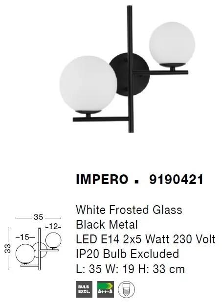 Aplica de perete design modern Impero 2L NVL-9190421
