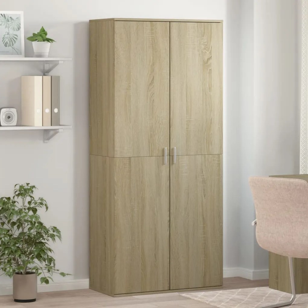 vidaXL Pantofar, stejar Sonoma, 80 x 39 x 178 cm, PAL