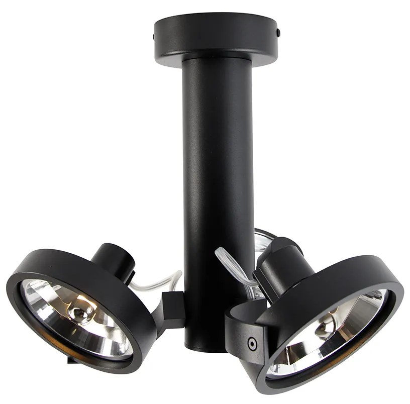 Spot modern negru reglabil cu 3 lumini - Goes