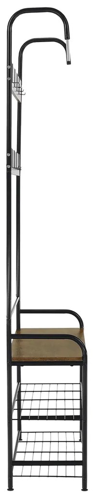 Suport de haine cu pantofar Kelam,79 x 32 x 185 cm