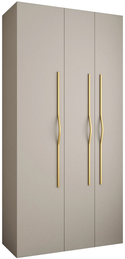 Dulap de haine 120 cm Carmela 40-2 (Cașmir + Auriu). 1126556