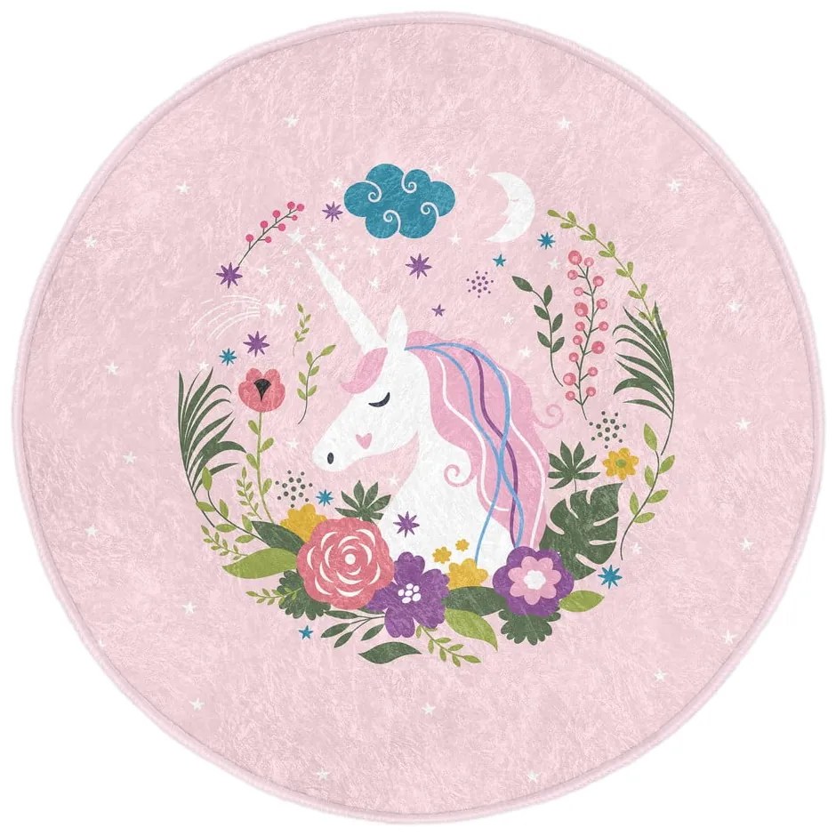 Covor pentru copii roz ø 120 cm Comfort – Mila Home