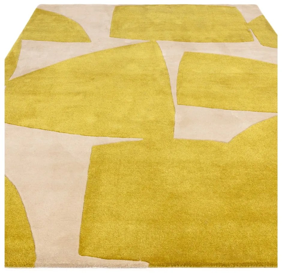Covor galben ocru handmade din fibre reciclate 160x230 cm Romy – Asiatic Carpets