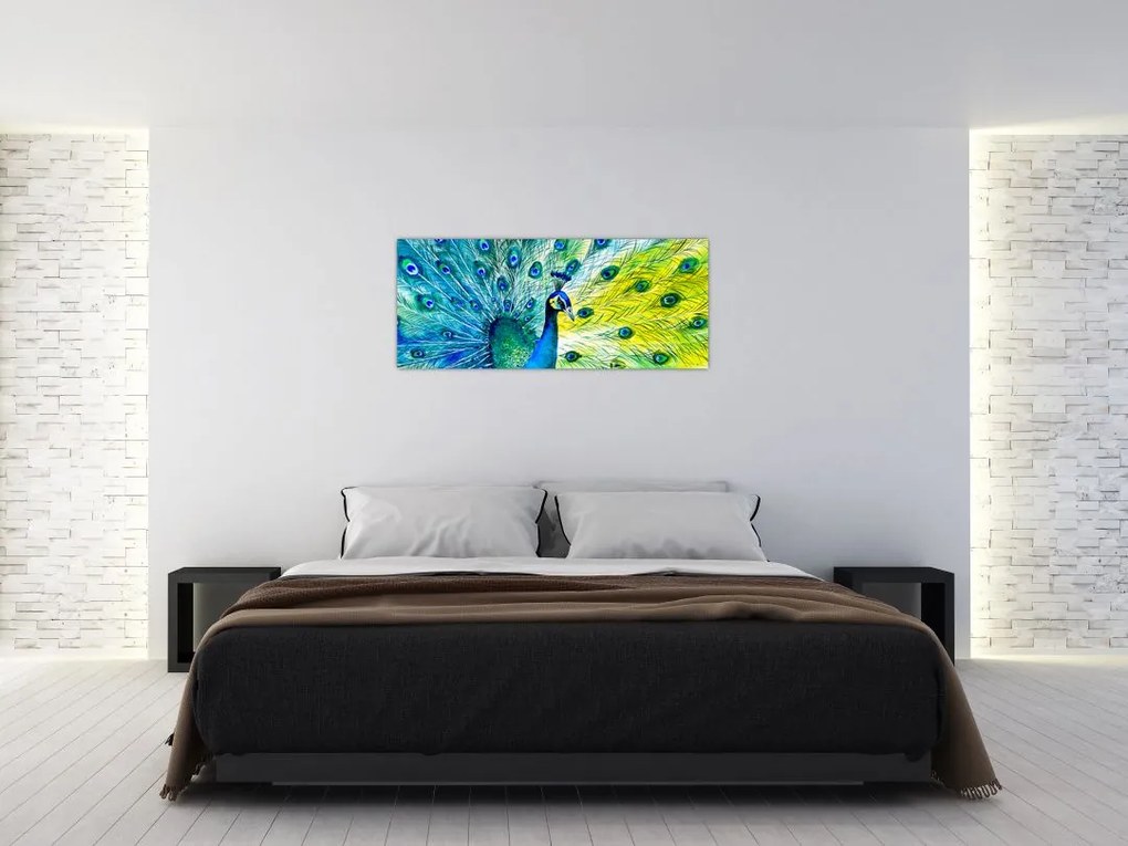 Tablou - Păun (120x50 cm)