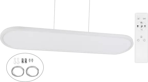 Top Light - plafonieră LED aplicată/suspendată OVAL LED/36W/230V 3000-6500K albă+telecomandă
