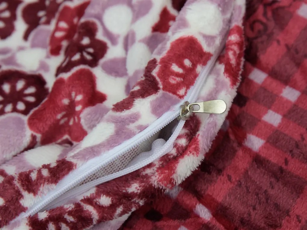 Lenjerie cocolino Craciun ren visiniu