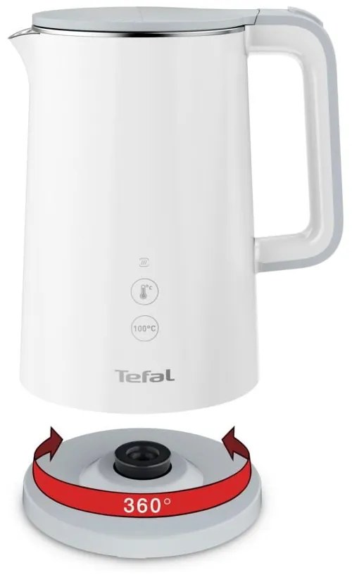 Cană electrică fierbător alb 1,5 l Sense KO693110 – Tefal