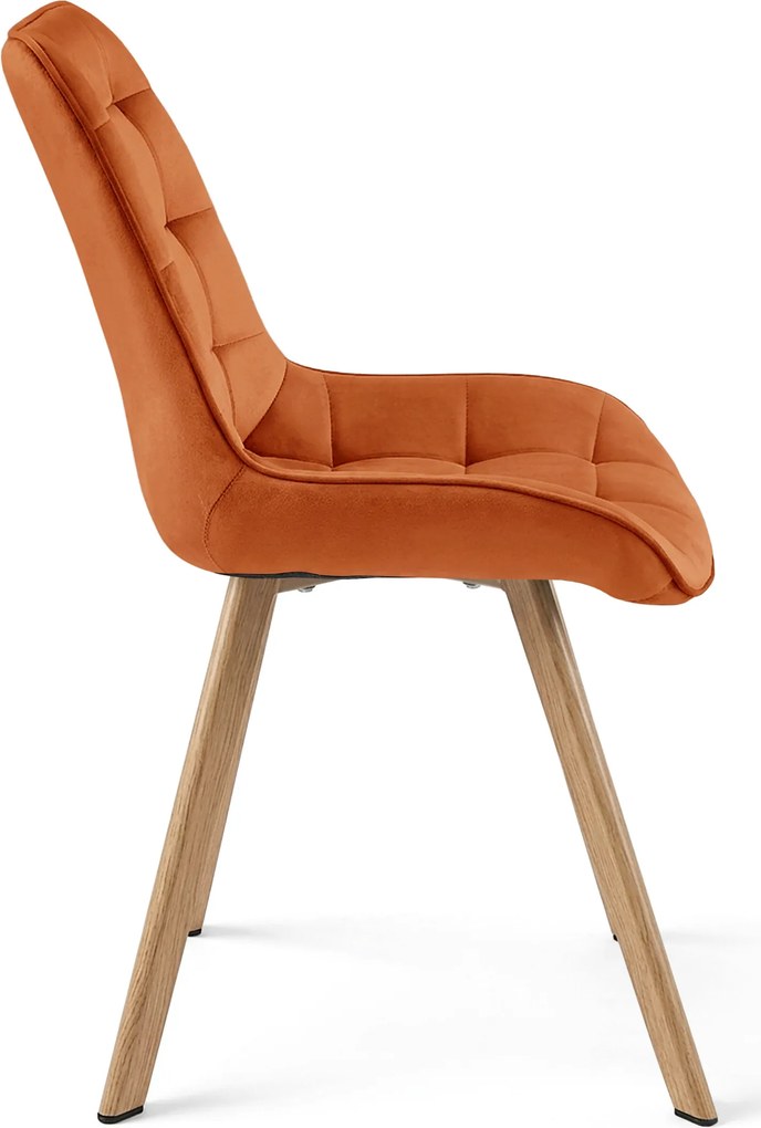 Scaun de dining SORIA VELVET, teracota