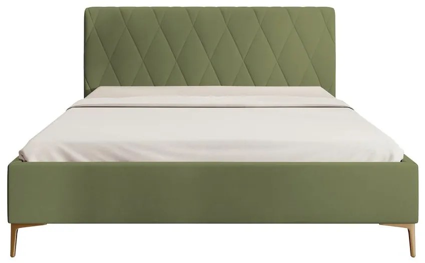 Pat matrimonial 160 cm Tikka 160  (măslin + auriu). 1099424