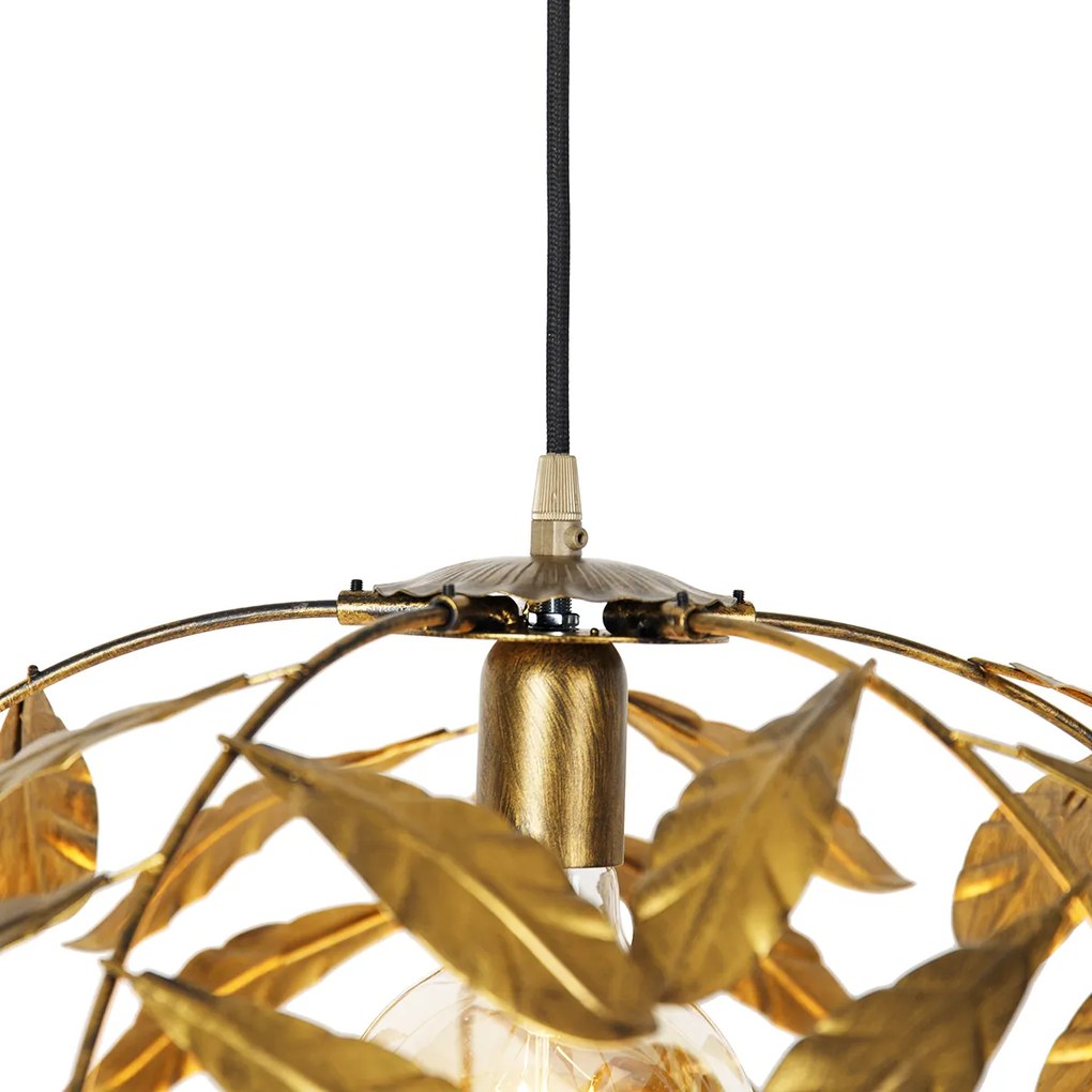 Lampă suspendată vintage aur antic 50 cm - Linden