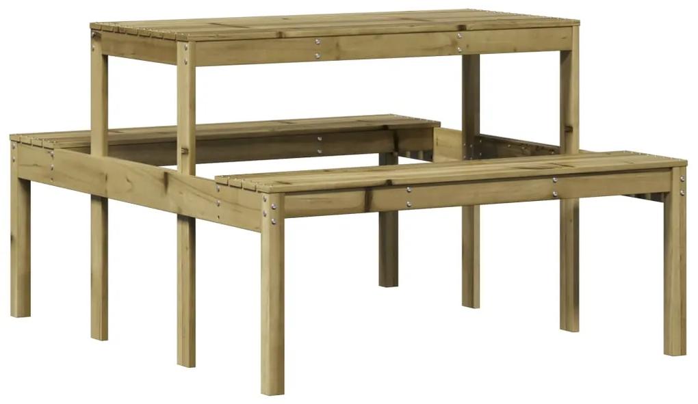 832561 vidaXL Masă de picnic, 110x134x75 cm, lemn impregnat de pin