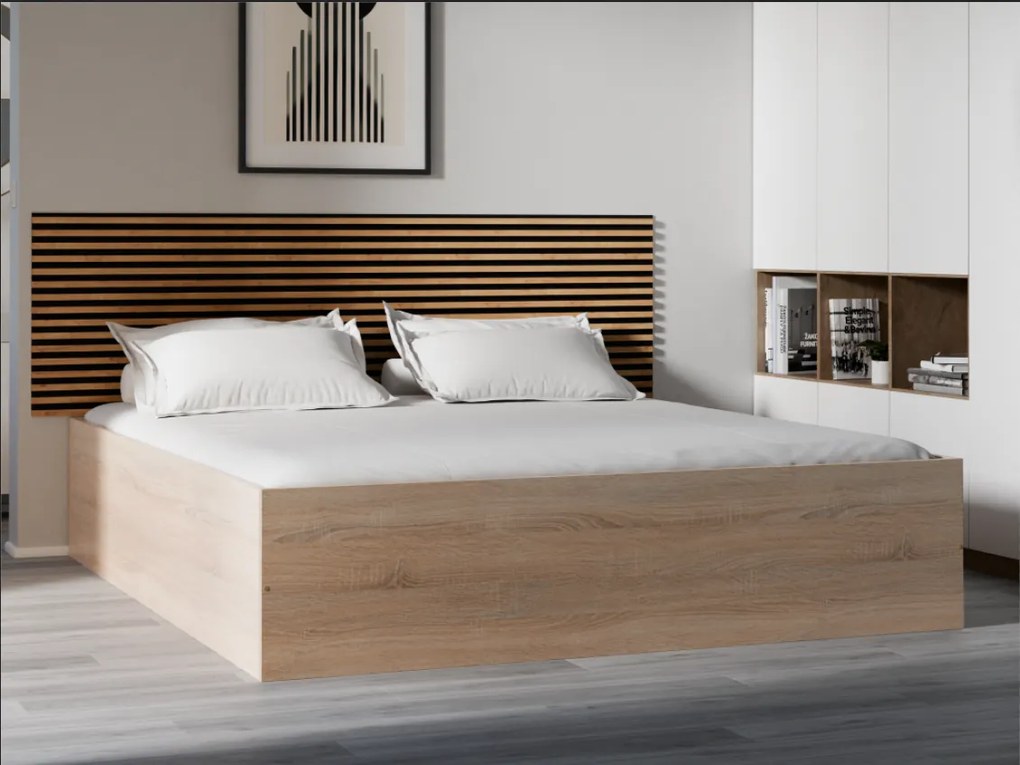 Panou decorativ cu lamele TIMBER, decor stejar Dimensiuni: 200 x 60 cm