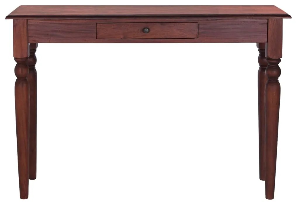332868 vidaXL Masă consolă, maro clasic, 110x30x75 cm, lemn masiv mahon
