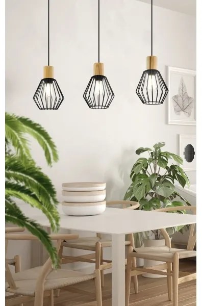 Lustră pe cablu Eglo 44094 PALMORLA 3xE27/60W/230V