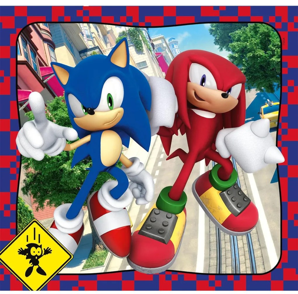 Sonic Ariciul Doctor Eggman Puzzle Clementoni 3x48 piese