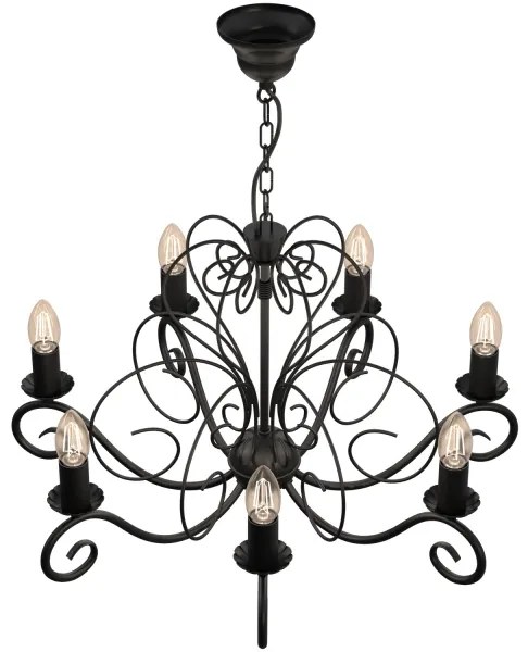 Lustră pe lanț MAURO 7xE14/60W/230V