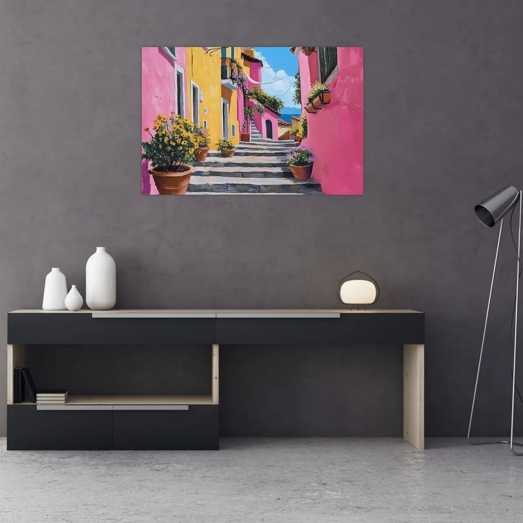 Tablou - Alee roz (90x60 cm)