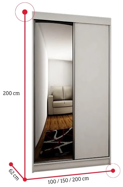 Supermobel Dulap cu usi glisante TOP 23, 250x200x62, sonoma