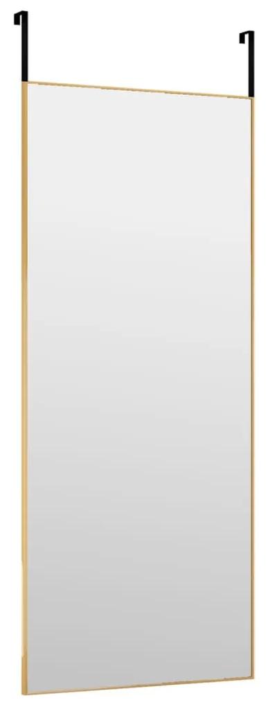 Oglinda pentru usa, auriu, 40x100 cm, sticla si aluminiu 1, Auriu, 40 x 100 cm