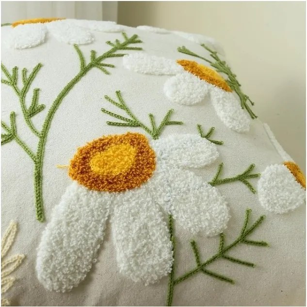 Husa de perna CHAMOMILE 45x45 cm, bej