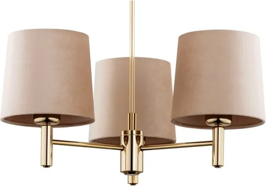 Brilagi - Lustru pe tijă MONTE 3xE27/60W/230V bej/auriu