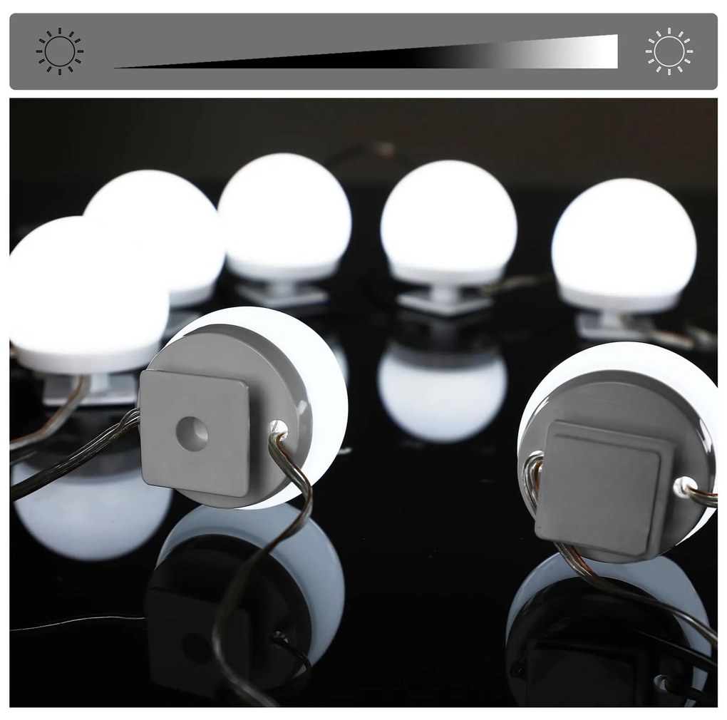 Deuba Masuta de toaleta Lucia cu iluminare LED 108x140x40 cm - alba