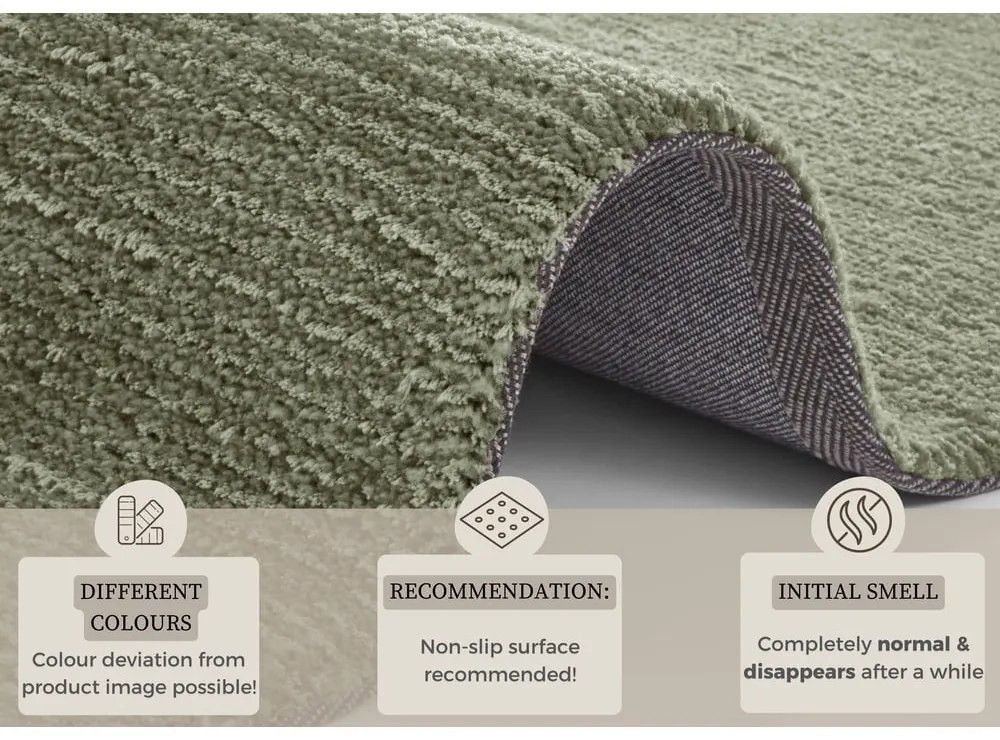 Covor Mint Rugs Supersoft, 120 x 170 cm, verde închis