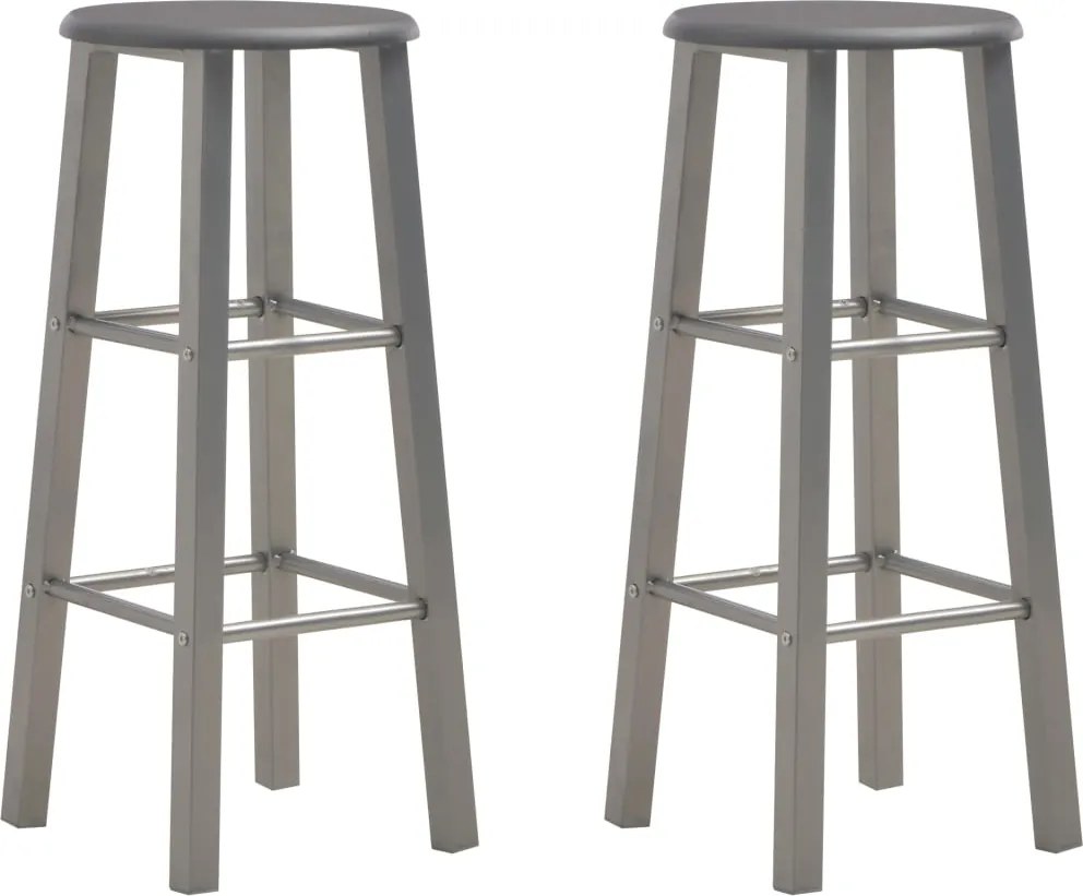 vidaXL Scaune de bar, 2 buc., antracit, MDF
