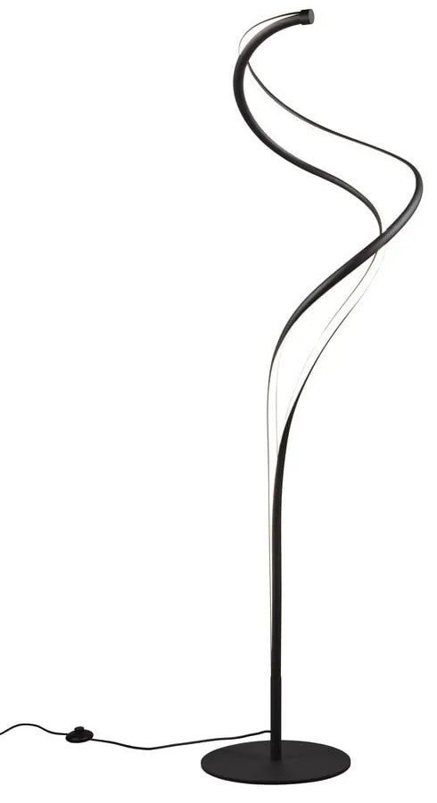 Lampadar negru LED cu abajur din metal (înălțime 160 cm) Nala – Trio Select